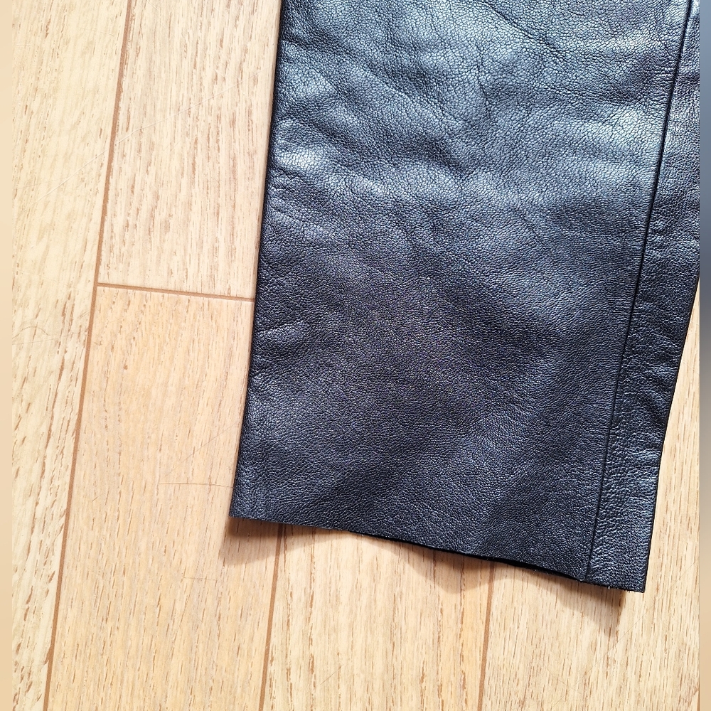 Womens Straight Trousers Sz 16 leather - Picture 4 of 7